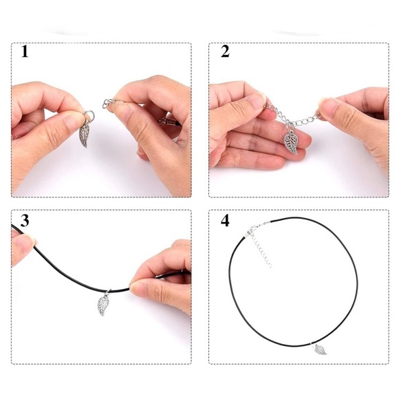 1.5mm Waxed Cotton Necklace Cord with Lobster Clasp Cotton Cord Necklace 17”-20” - Picture 4 of 5